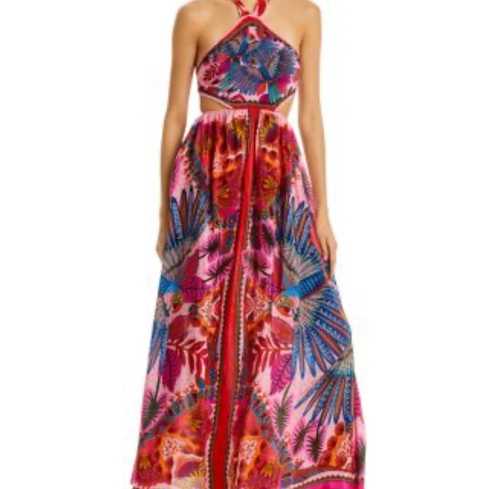 Farm Rio Macaw Scarf Maxi Dress